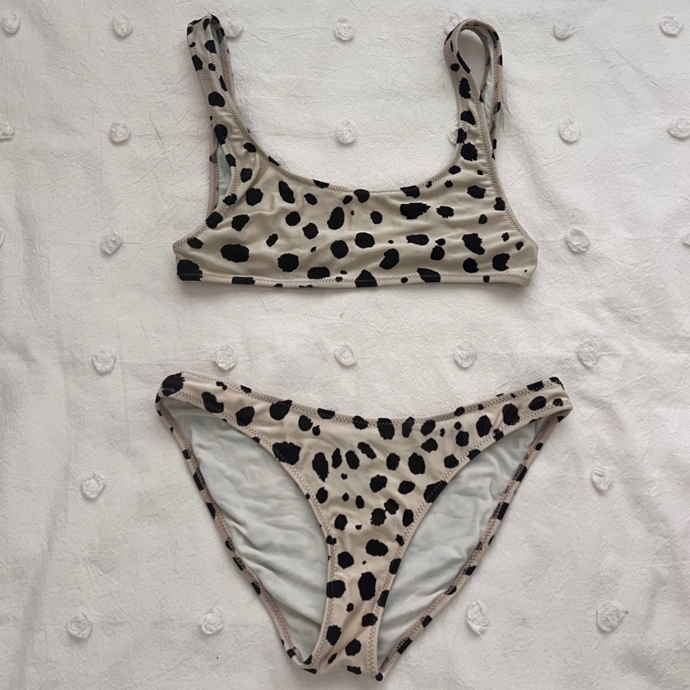 Triangl Swimwear Black and Tan Bikini